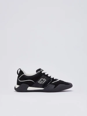 Liu Jo Sneakers In Nylon And Patent Leather czarny