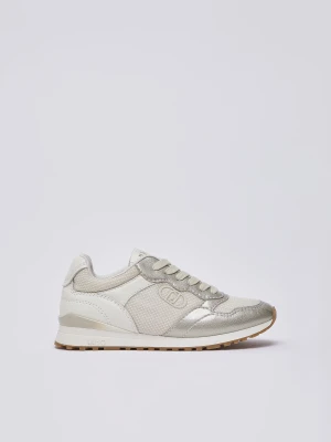 Liu Jo Sneakers With Mesh Details Milky White