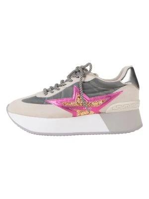 Liu Jo Sneakersy "Dreamy" w kolorze beżowo-szaro-różowym rozmiar: 37
