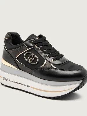 Liu Jo Sneakersy MAXI WONDER PLUS 01 | z dodatkiem skóry