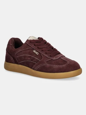Liu Jo sneakersy zamszowe CONNOR 01 damskie kolor bordowy BF5069PX002S3805