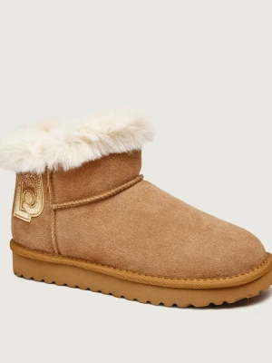 Liu Jo Śniegowce Jil 12 | shearling | zamsz beżowy