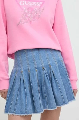 Liu Jo spódnica jeansowa kolor niebieski mini rozkloszowana