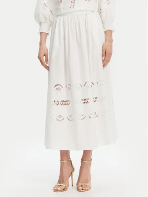 Liu Jo Spódnica midi WA5258 T4853 Biały Regular Fit
