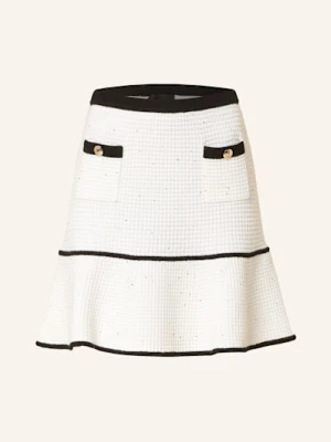 Liu Jo Spódnica Z Dzianiny Z Cekinami weiss