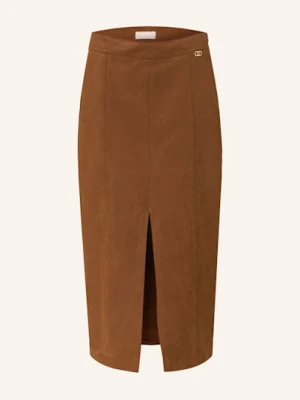 Liu Jo Spódnica Z Imitacji Skóry braun