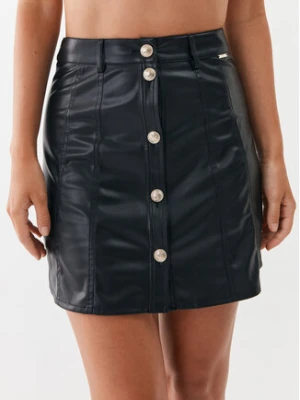 Liu Jo Spódnica z imitacji skóry MF3234 E0392 Czarny Regular Fit
