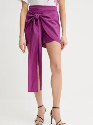 Liu Jo spódnicospodnie kolor fioletowy gładkie high waist VA5071.TS330