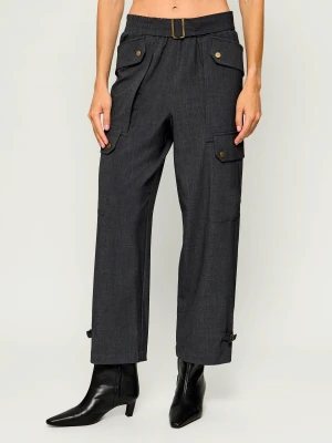Liu Jo Spodnie cargo | Relaxed fit grafitowy