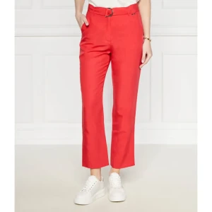 Liu Jo Spodnie chino + pasek | Regular Fit | z dodatkiem lnu