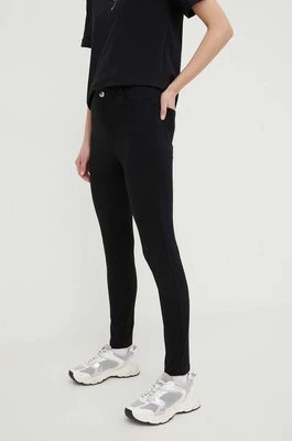 Liu Jo spodnie damskie kolor czarny dopasowane high waist