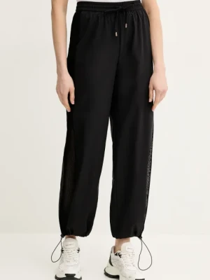 Liu Jo spodnie damskie kolor czarny szerokie high waist TA5074 T2900