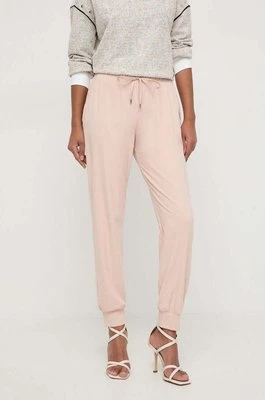 Liu Jo spodnie dresowe kolor różowy high waist