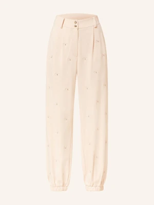 Liu Jo Spodnie Dresowe Z Ozdobnymi Kamykami beige