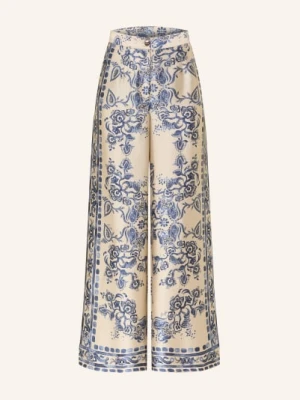 Liu Jo Spodnie Marlene Z Satyny beige