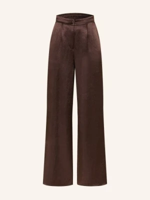 Liu Jo Spodnie Marlene Z Satyny braun