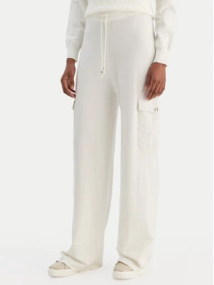 Liu Jo Spodnie materiałowe TF5041 MS75L Écru Regular Fit