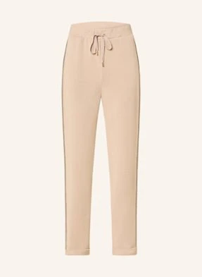 Liu Jo Spodnie W Stylu Dresowym Z Ozdobnymi Kamykami beige