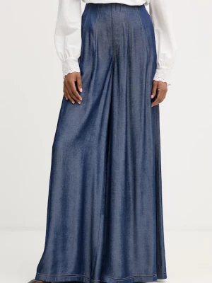 Liu Jo spodnie wide leg damskie z wiskozy