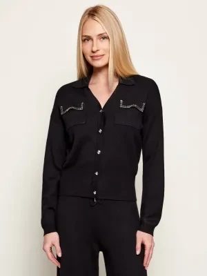 Liu Jo Sport Kardigan | Loose fit | z dodatkiem jedwabiu