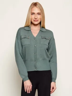 Liu Jo Sport Kardigan | Loose fit | z dodatkiem jedwabiu