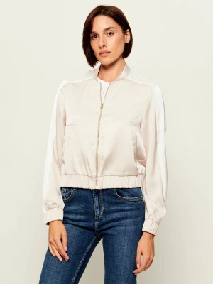 Liu Jo Sport Satynowa kurtka bomber | Regular Fit beżowy