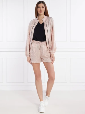 Liu Jo Sport Spodnie dresowe 2w1 | Relaxed fit pudrowy róż