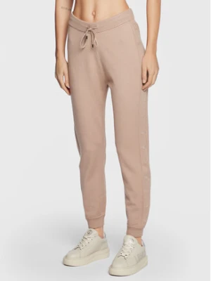 Liu Jo Sport Spodnie dzianinowe TF2106 MA63M Beżowy Regular Fit