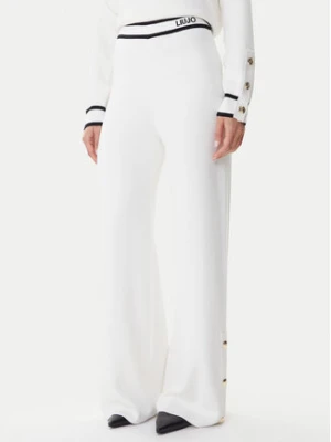 Liu Jo Sport Spodnie dzianinowe TF5252 MS59L Écru Regular Fit