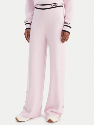 Liu Jo Sport Spodnie dzianinowe TF5252 MS59L Różowy Relaxed Fit