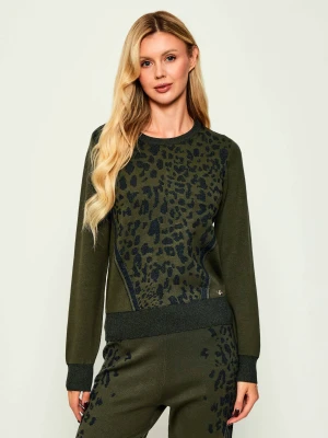 Liu Jo Sport Sweter | Regular Fit oliwkowy