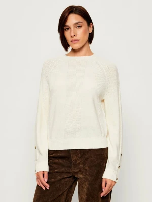 Liu Jo Sport Sweter | Regular Fit | z dodatkiem wełny kremowy