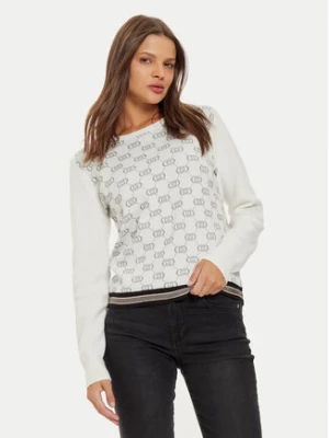 Liu Jo Sport Sweter TF4228 MS63L Biały Regular Fit