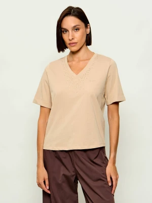 Liu Jo Sport T-shirt | Regular Fit beżowy