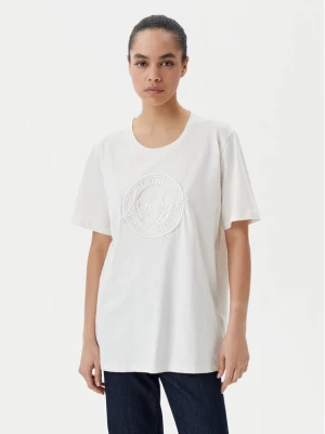 Liu Jo Sport T-Shirt TA5174 JS923 Kremowy Regular Fit