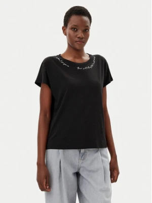Liu Jo Sport T-Shirt TA5268 JS005 Czarny Regular Fit