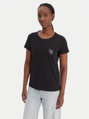 Liu Jo Sport T-Shirt TA6056 JS923 Czarny Regular Fit