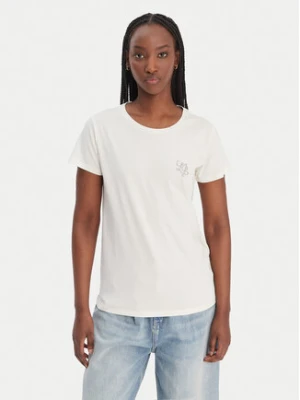 Liu Jo Sport T-Shirt TA6056 JS923 Écru Regular Fit Kremowy