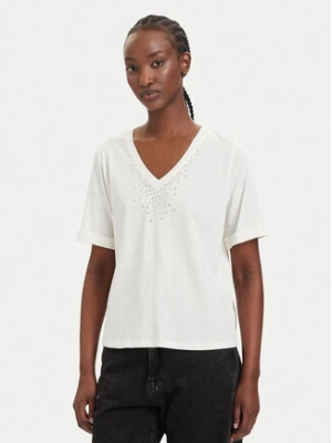 Liu Jo Sport T-Shirt TA6284 JS923 Kremowy Regular Fit