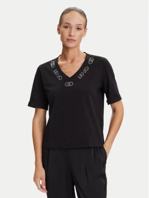Liu Jo Sport T-Shirt TF5143 JS003 Czarny Regular Fit