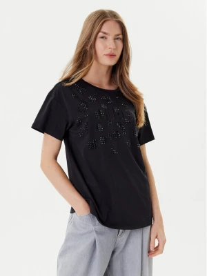 Liu Jo Sport T-Shirt TF5184 JS923 Czarny Relaxed Fit