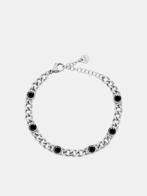Liu Jo Steel Bracelet With Black Gemstones LIUJO