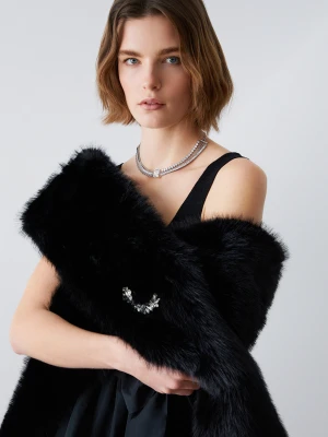 Liu Jo Stole With Jewel Brooch