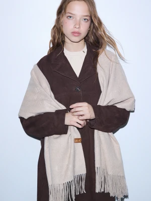 Liu Jo Stole With Monogram Logo Camel