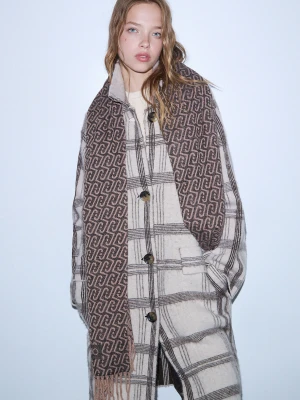 Liu Jo Stole With Monogram Logo czarny