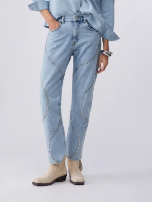 Liu Jo Straight-fit Jeans With Bejewelled Embellishment LIUJO