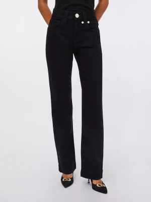 Liu Jo Straight Jeans With Jewelled Beads LIUJO