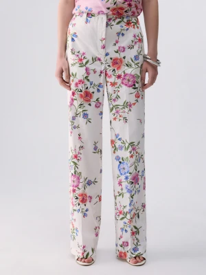 Liu Jo Straight-leg Floral-print Trousers