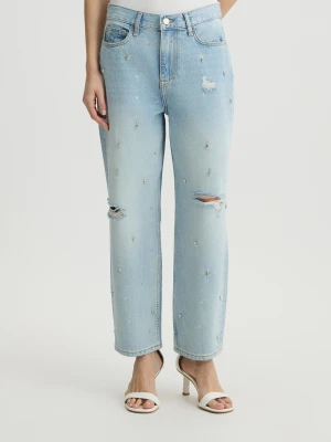 Liu Jo Straight-leg Jeans With Rhinestones LIUJO