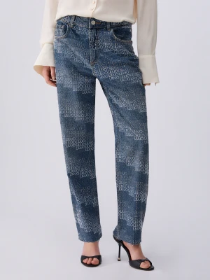Liu Jo Straight-leg Jeans With Rhinestones